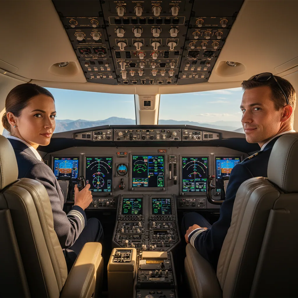 View of a luxury private jet parked on a runway, ready for takeoff